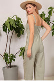 Bradlyn Sleeveless Jumpsuit With Button Detail