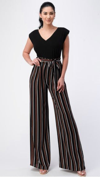 Maddie V-Neck Pallazo Jumpsuit