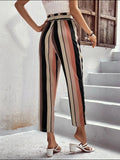 Jolynn Striped Belted Pants