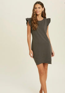 Vinnie Ruffle Sleeve Dress