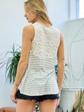 Coley Lace Contrast Stripe Tank