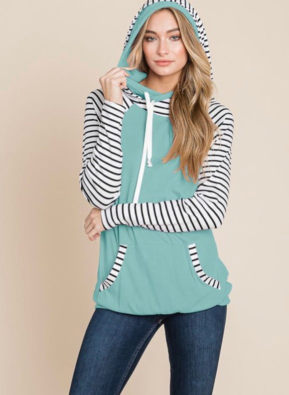 Annie Striped Double Hoodie