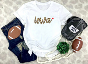 Iowa Leopard Love Tee