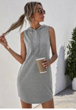 Lindsie Drawstring Hooded Tank Dress