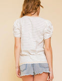 Sawyer Striped Puffy Sleeve Top