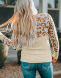 Aspyn Colorblock Leopard Sweater