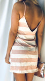 Quinn Striped With Front Ribbon Tie Dress