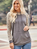 Garcelle Leopard Sleeve Hoodie