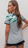 Kennedy Striped Camo Top