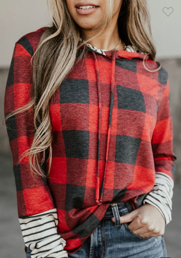 Millie Buffalo Plaid Hoodie