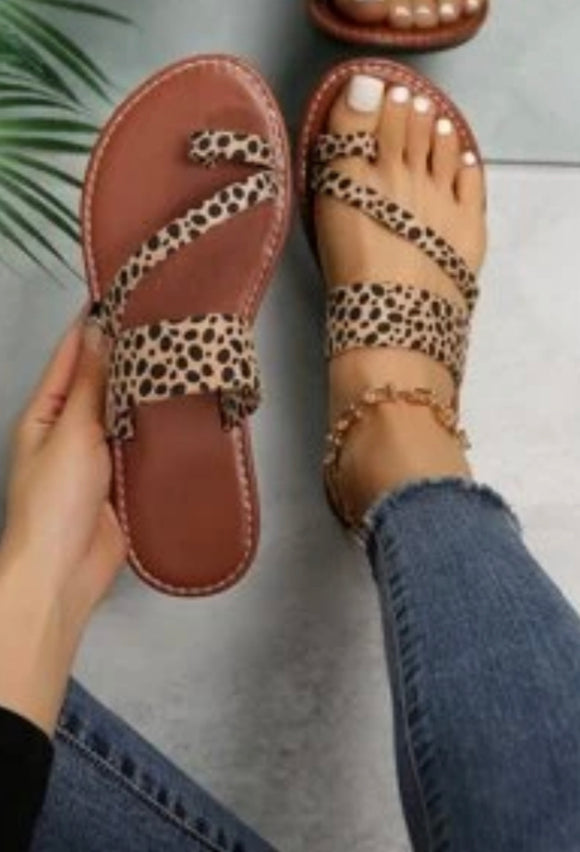 Ericka Leopard Sandals