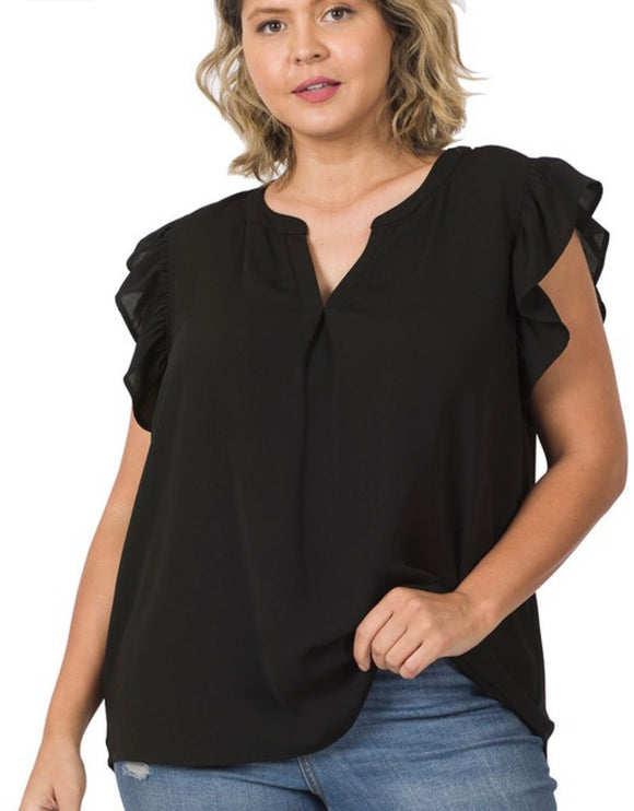 Steffany Ruffled Sleeve Top