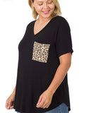 Lucah Leopard Pocket Top