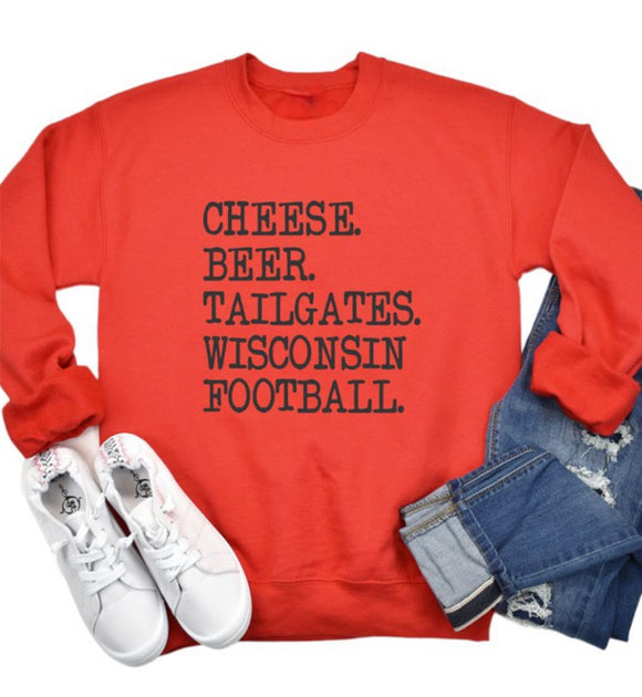 Cheese Beer Tailgates Wisconsin Football Crew