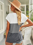 Macie Gray Block Top