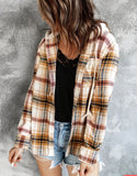 Stevie Drawstring Plaid Hooded Shacket