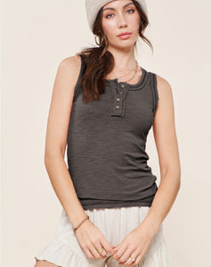 Heather Ribbed Tank