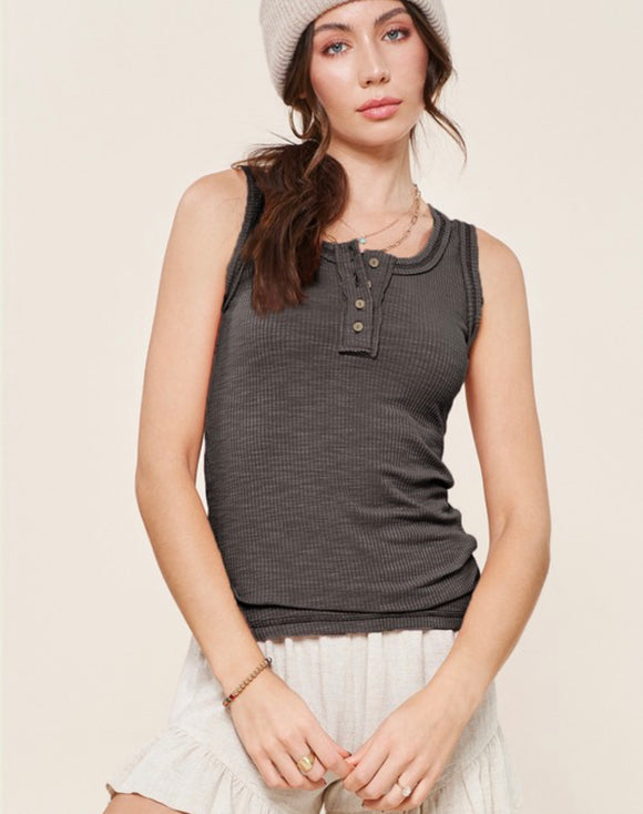 Heather Ribbed Tank