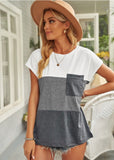 Macie Gray Block Top