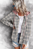 Stevie Drawstring Plaid Hooded Shacket