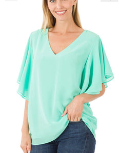 Blakely Double Layer Chiffon Top