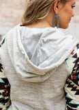 Chloe Aztec Drawstring Hoodie