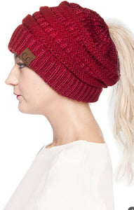 CC Metalic PonyTail Beanie