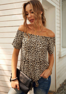 Alexa Off The Shoulder Leopard Top