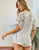 Fiona Floral Sleeve Top