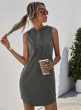 Lindsie Drawstring Hooded Tank Dress