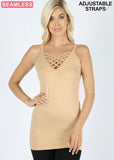 Sophia Adjustable Strap Lattice Cami