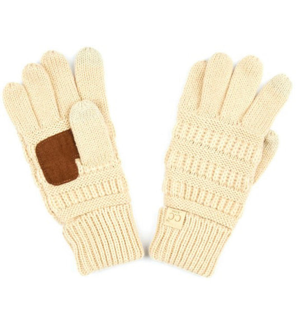 Kids CC Knit Gloves