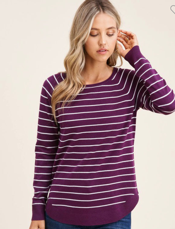 Winnie Striped Lightweight Sweater