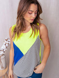 Tori Striped Panel Top