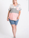 Georgette Camo Striped Top