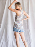 Bennie Camo Button Tank