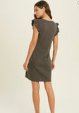 Vinnie Ruffle Sleeve Dress