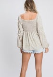 Brett Top With Ruffle Sleeves